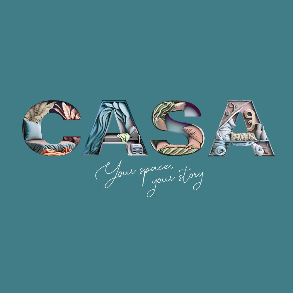 casa collection ai-inspired logo with slogan
